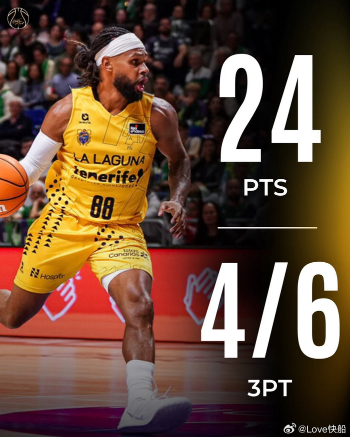 帕蒂·米尔斯ACB联赛首秀惊艳24分特内里费大胜马